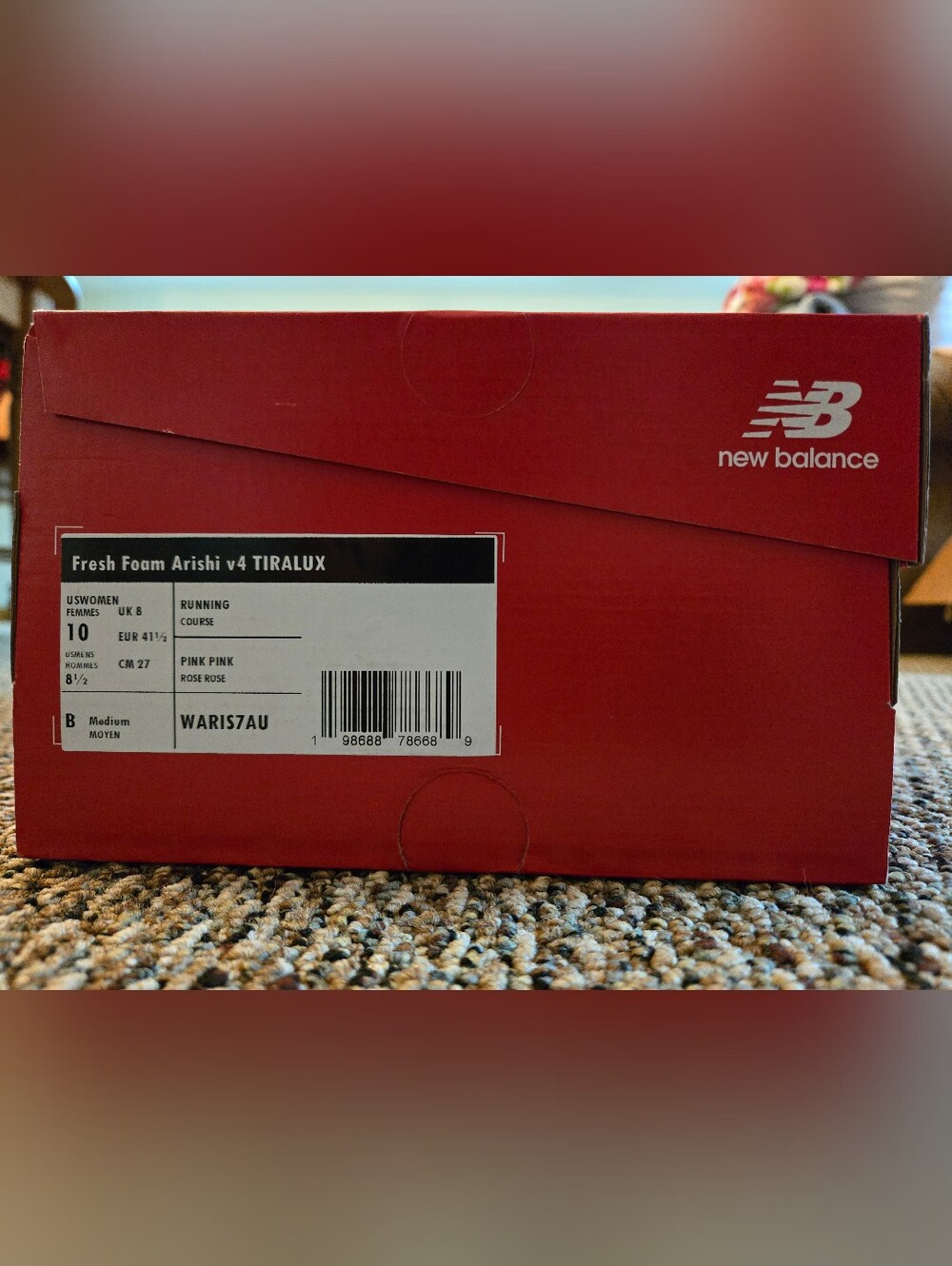 New Balance Fresh Foam Arishi v4 Tiralux Running Trainer Rose/Sea Salt WARIS7AU